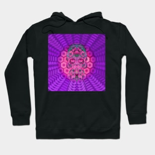 Electroluminated Skull Flower - Orchid Blush Hoodie